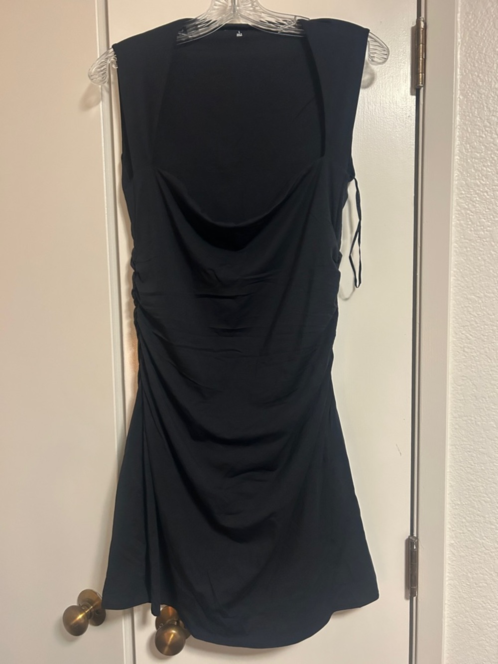 Abercrombie & Fitch Black square neck Modal-blend dress